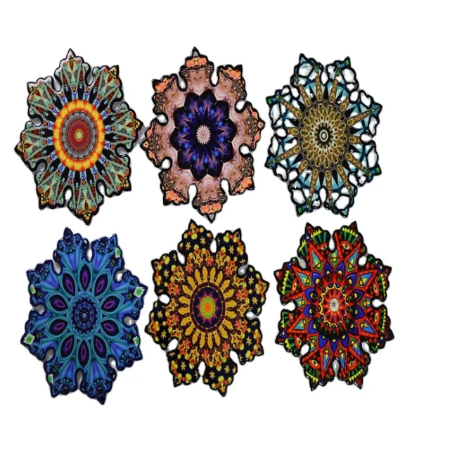 
Wholesale custom hand-painted colored ceramics flat porcelain Coaster Tabletop Beer mat 