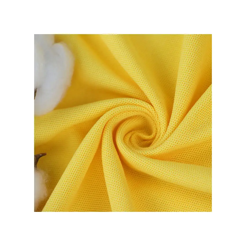 Top grade Knitted 40s Cotton blended Double Pique Fabric for Polo Shirt