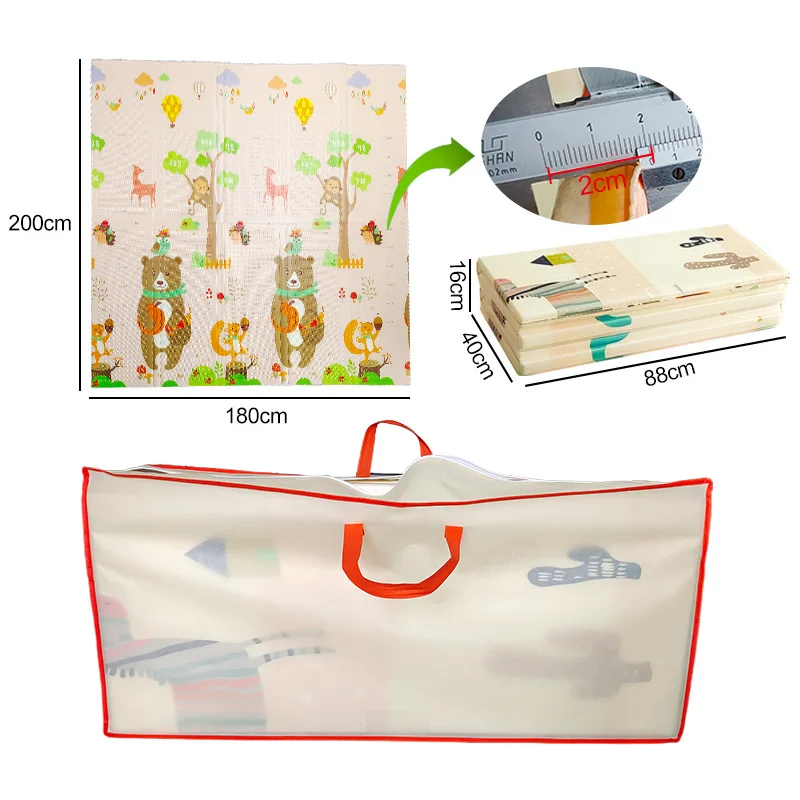 Custom xpe foam mat indoor toddler floor foldable folding kids crawling baby playmat play mats for baby child