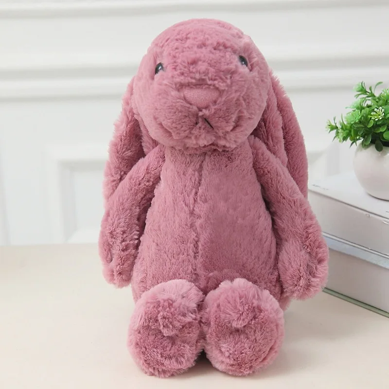 30cm Blossom Easter Rabbit Plush Bunny Long Ear Color Stuffed Soft Bunny Animal Plush Bunny Toy
