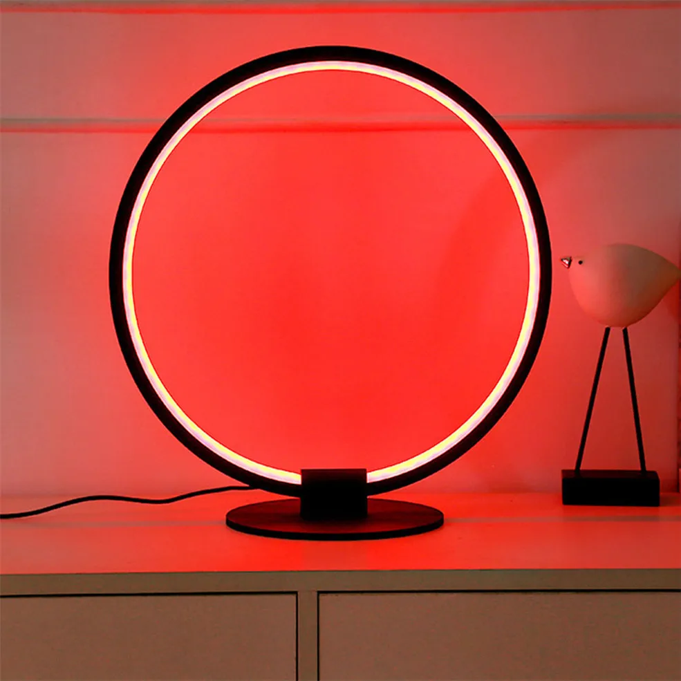 
RGB table light smart bedroom bedside lamp romantic and warm table light personality art net red table lamp 