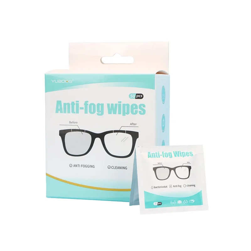 Anti fog Disposable Lens Wet Wipes Mobile Screen Camera Lens Rearview Mirror Glasses Cleaning Wipes 50