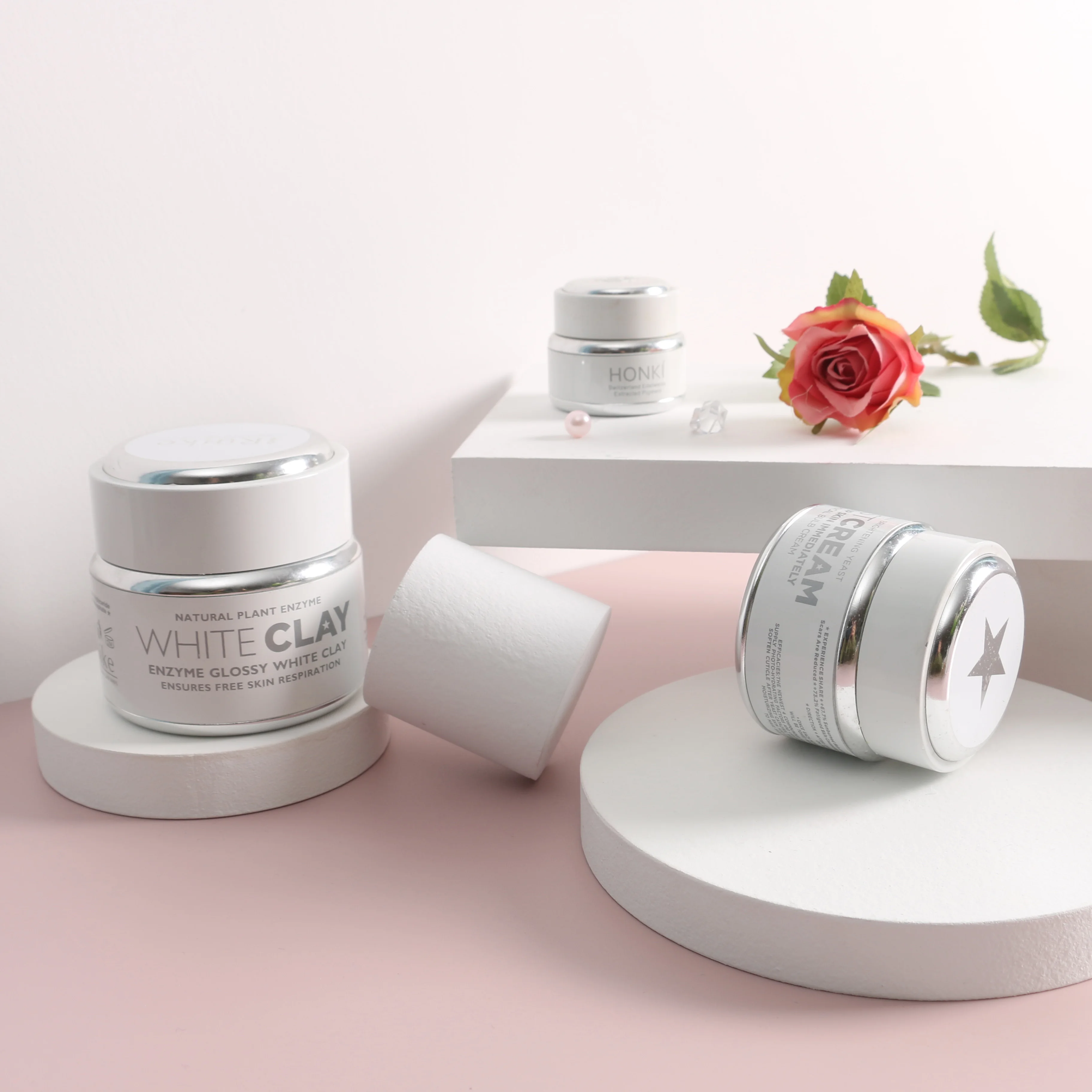 Exclusive Metal Cosmetic Tin Ointment Jar Protective Seal Nude Color Rectangle 15 grams 50g Double Wall Silver Cap for Men