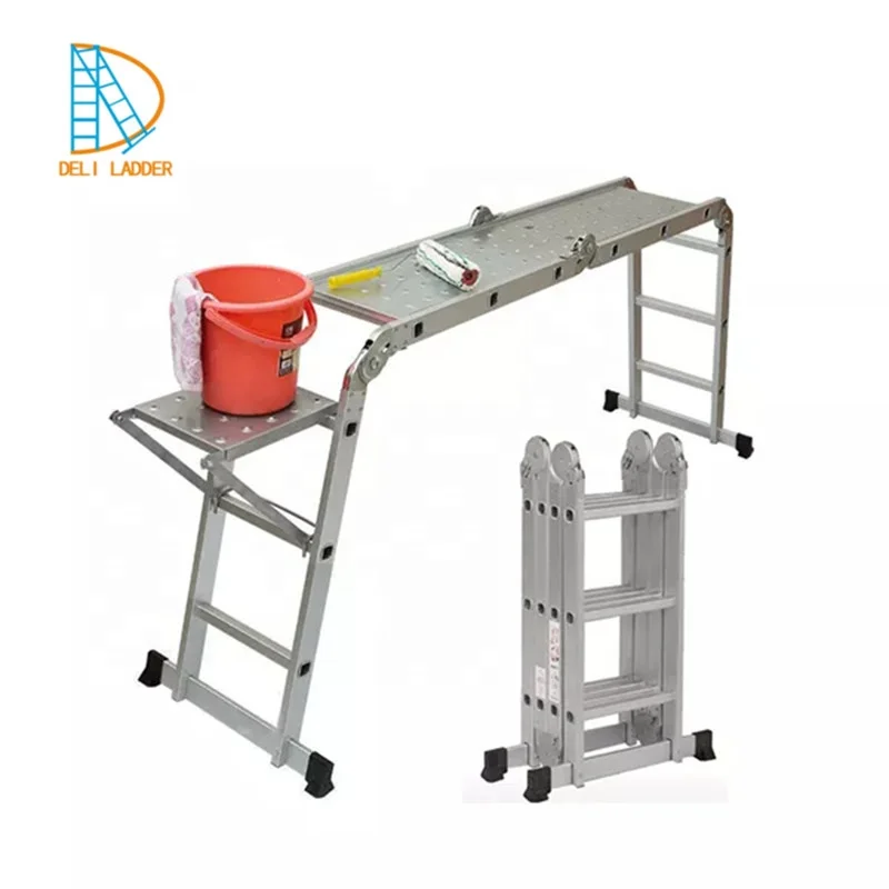 Высококачественная большая многофункциональная 4-х складная лестница