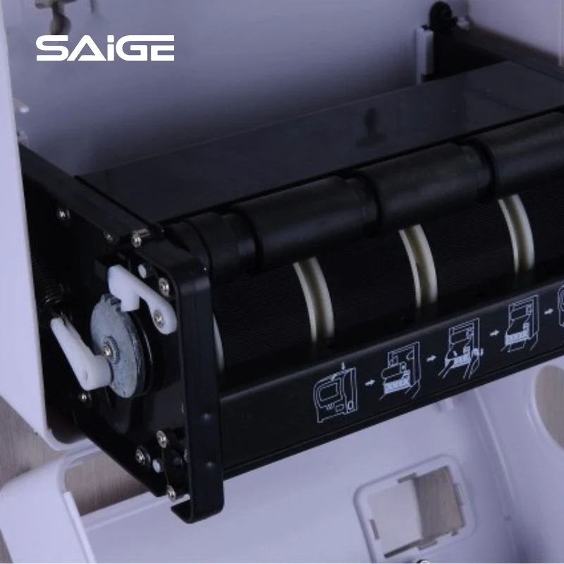 ABS Plastic Toilet Wall Mounted Auto Cut Paper Towel Dispenser for Paper Towel