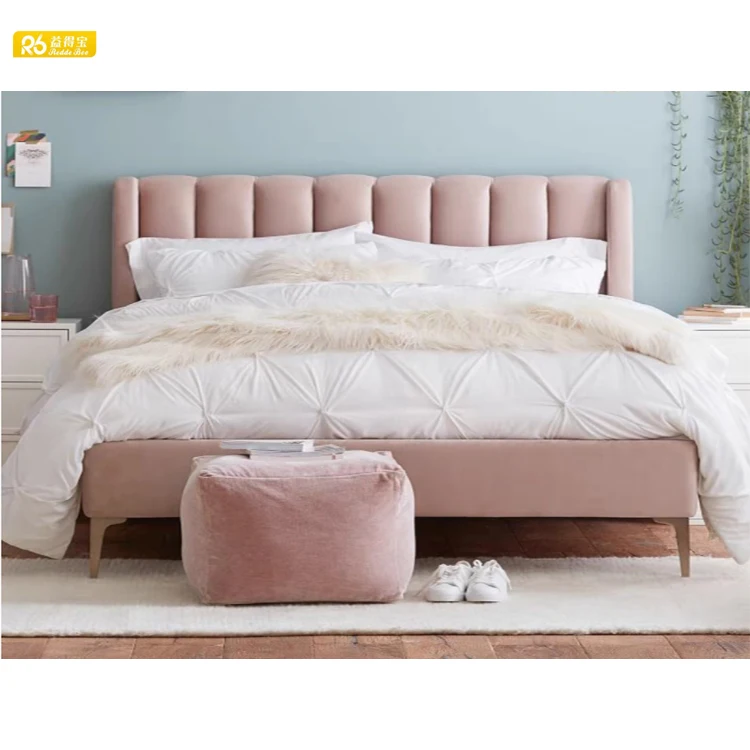 Chinese wooden bed modern with queen bed frame designs