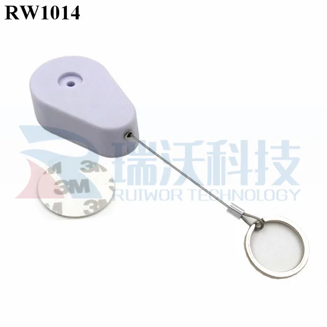 Выдвижной Поводок из стальной проволоки RUIWOR RW1014 с выдвижным кольцом для ключей для розничного магазина, дисплей с защитой от кражи