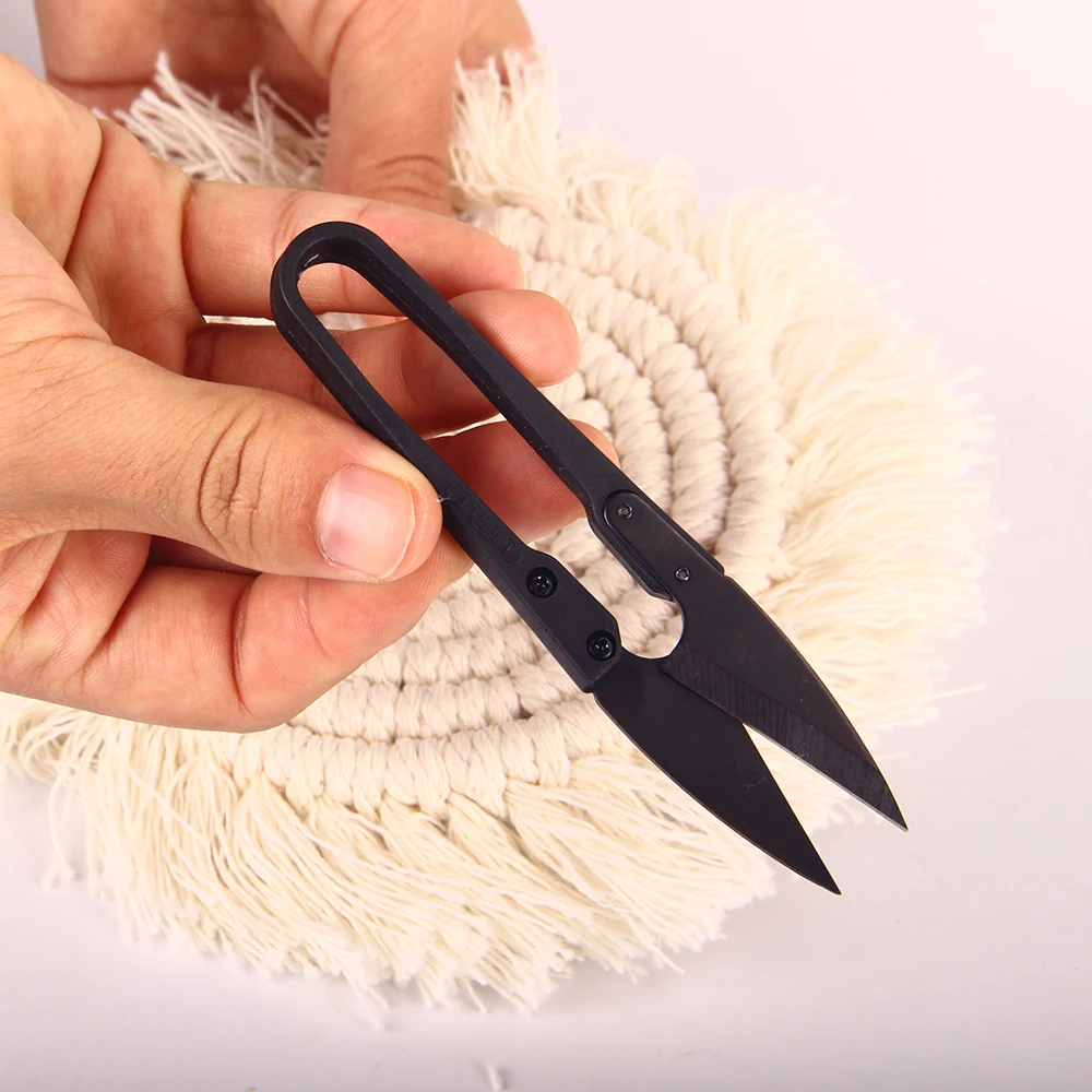 Черные бытовые ножницы для резьбы из высокоуглеродистой стали миниатюрные U-образные