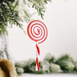 New hot sale lollipop cane colorful candy cane new Christmas decorations color injection acrylic Christmas tree ornaments