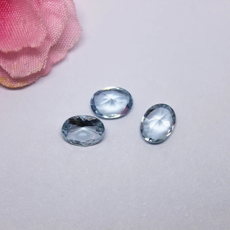 Synthetic Blue Color Gemstone Round Brilliant Cut 108# Blue Spinel