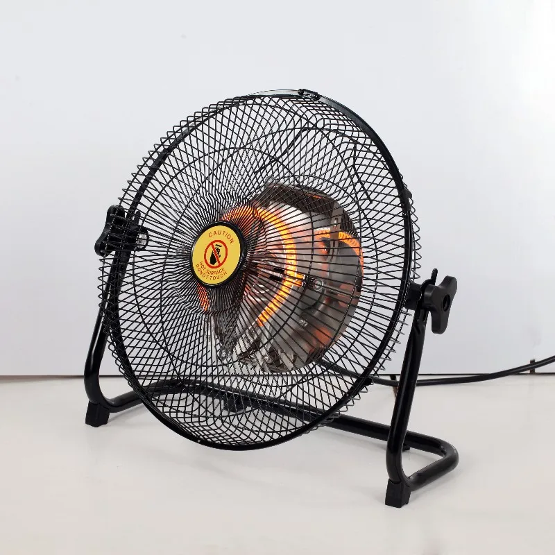 New arrival heat resistant metal body structure stepless temperature adjustment electric fan heater warm air circulating fan