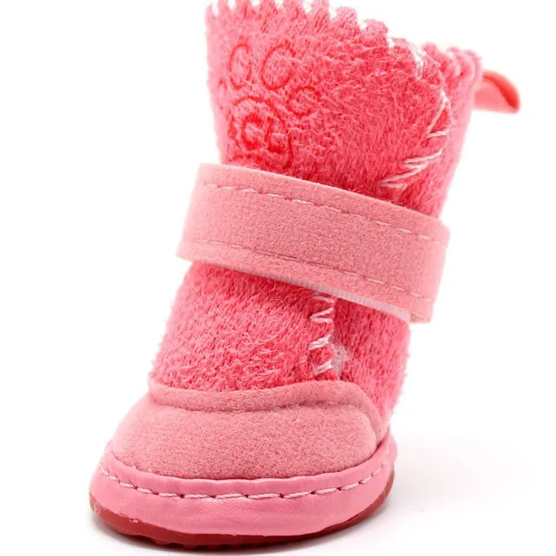 Wholesale Fashion Custom Size Non-Slip Winter Warm Wear-Resistant Pet Shoes For Dogs