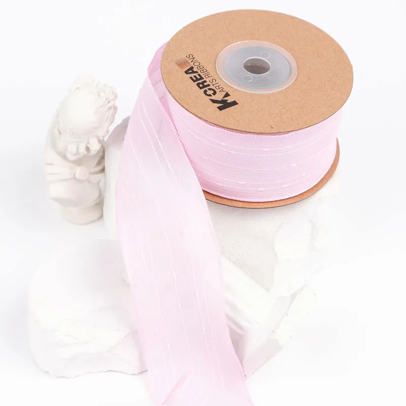 Hot Selling Vertical Stripe Chiffon Ribbon Fabric for Hair Bow Dress Hat Decoration