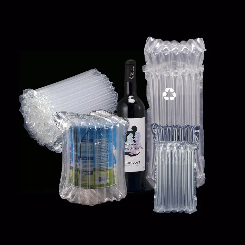 Custom design easy to store wine bottle air column bag inflatable protective packaging