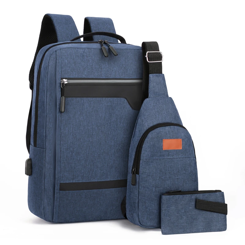 High quality stylish Oxford waterproof outdoor business USB charging port Student backpack Computer backpack