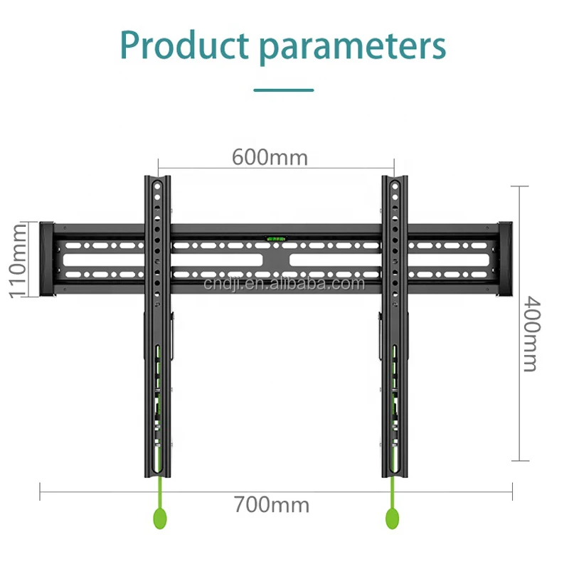 Max VESA 600*400mm TV Tilt Wall Mount Bracket Kit with Level Tube for 40'-65' LCD Screen