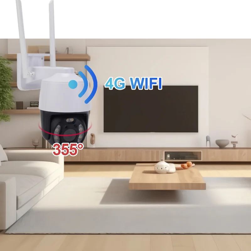 Factory new product night vision voice warning sound and light alarm pedestrian detection automatic tracking security camera