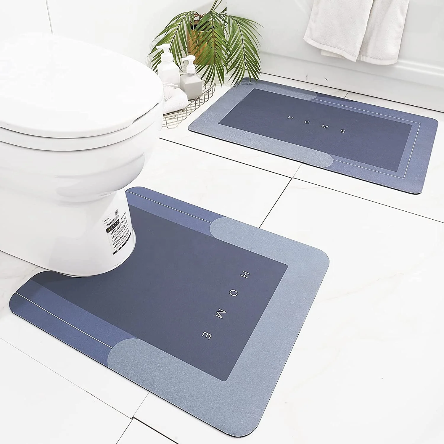 Super Absorbent Floor Mat Quick-Drying Non-Slip Nordic Style Natural Rubber Door Mat Bathmat Rugs Diatom Mud diatomite bath mat