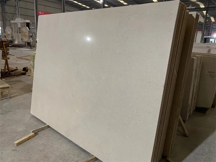 Portugal Moca Cream Limestone Slab Modern Design Polished Surface for Villa Exterior Wall and Floor Wholesale Price