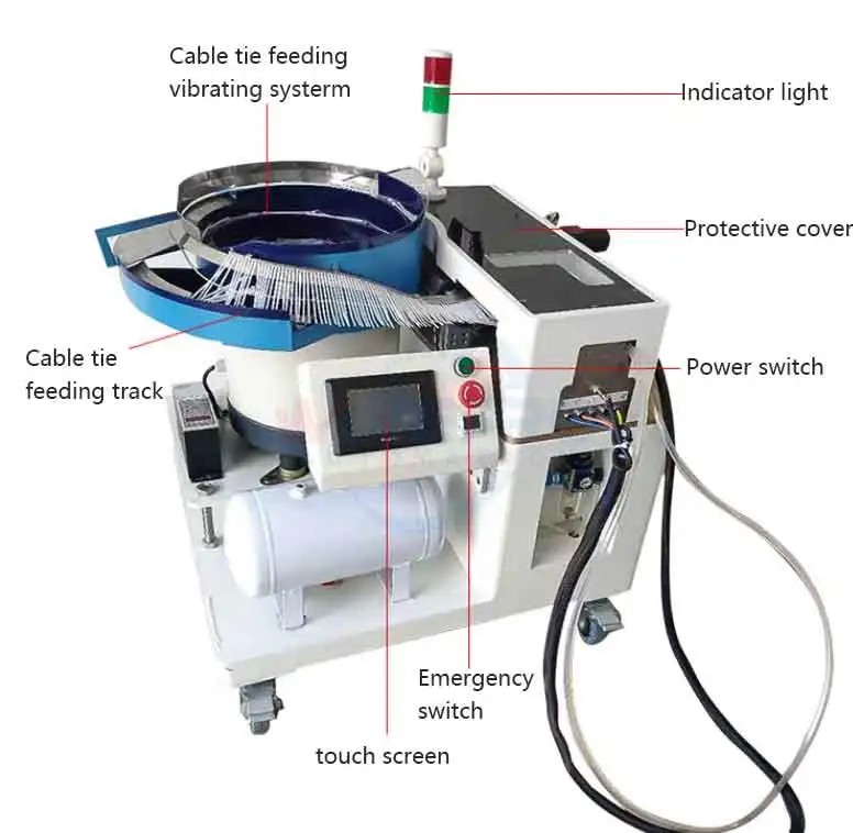 HB-C20 Hand hold gun self locking nylon zip cable tie bundling machine