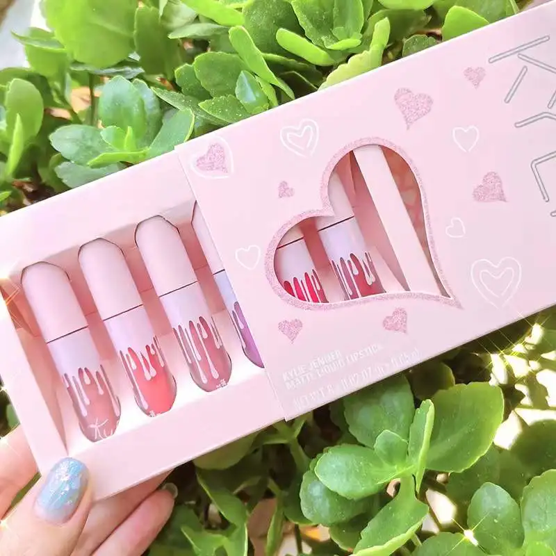 6 colors in a set Ky lipgloss Matte Liquid Lipstick Makeup Set Long Lasting Durable Lip Gloss Beauty Cosmetics Set labial