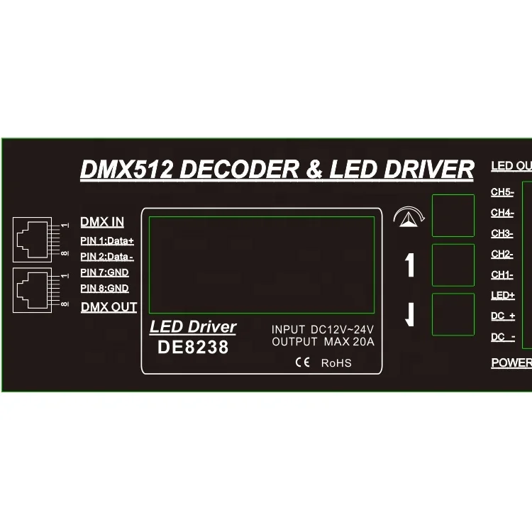 High Frequency Pwm Signal 4 Channel Dmx 512 4ch Dmx512 Amplifier