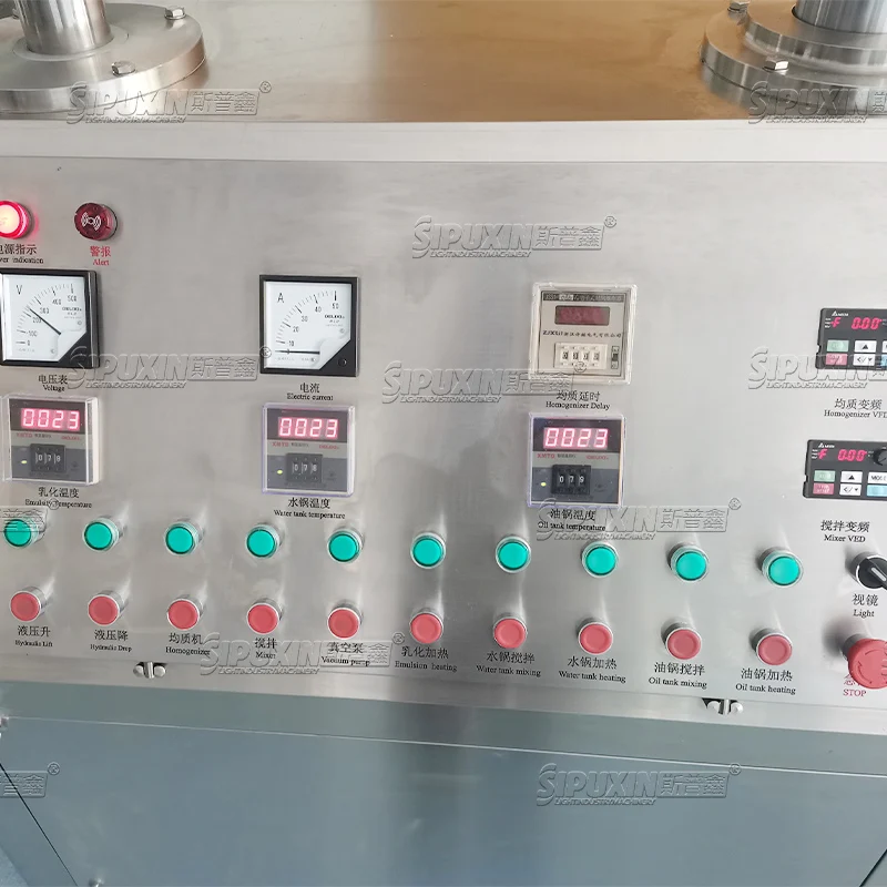 100L Hair color cream mixing machine cosmetic ointment homogenizer vacuum emulsify mixer machine with oil and water pot