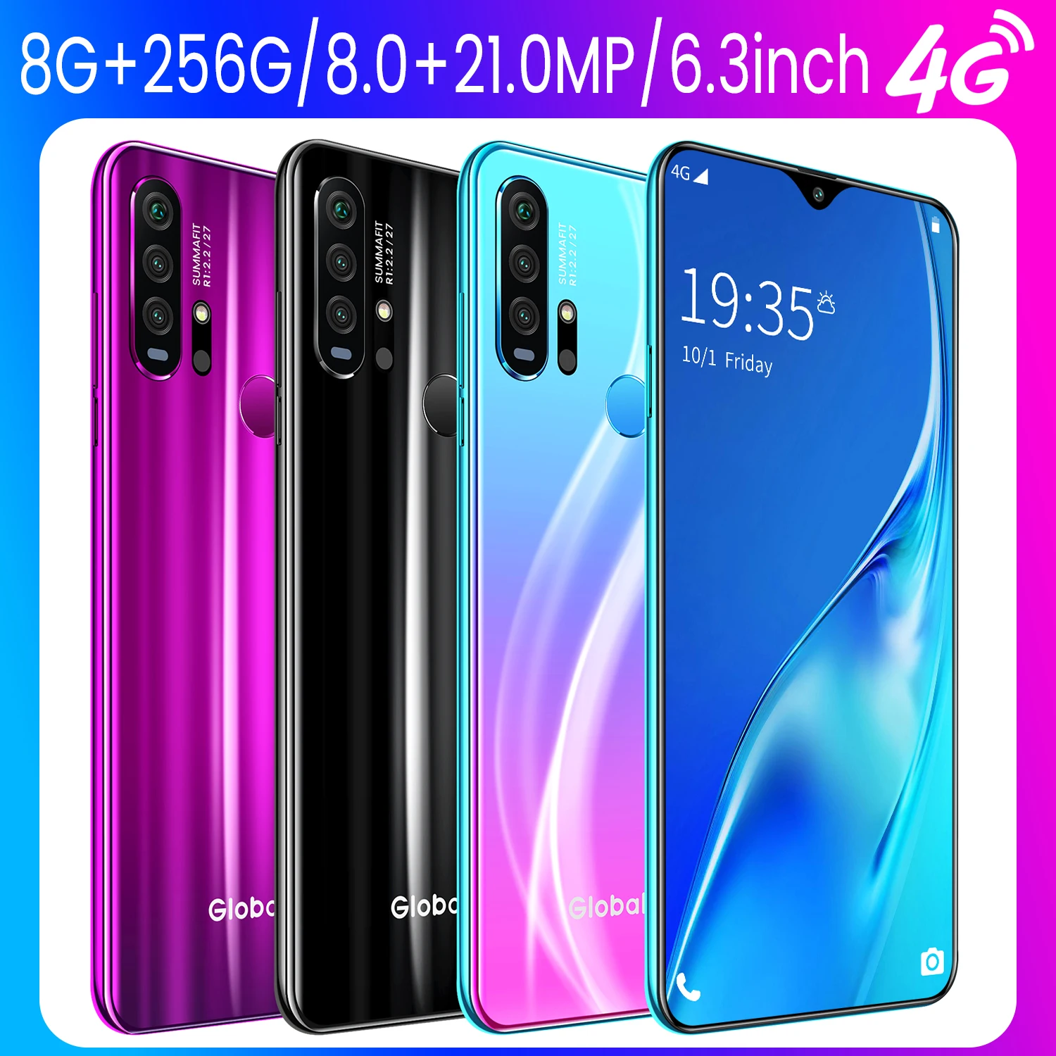  В наличии цена R30 Pro смартфон в Китае вентилятор 6 2-дюймовый экран Android Робот аксессуары