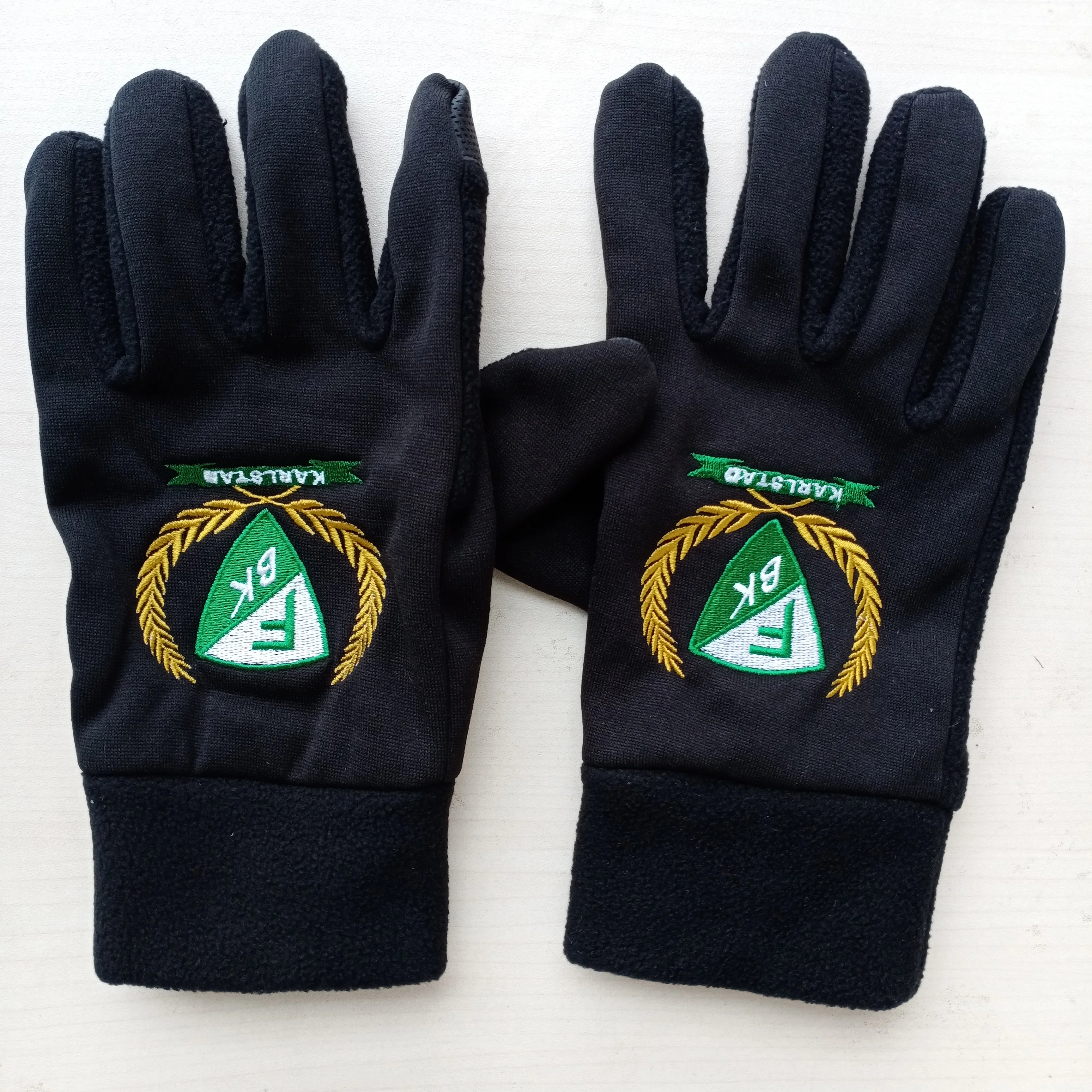 Winter thickened windproof fleece gloves with customized logo