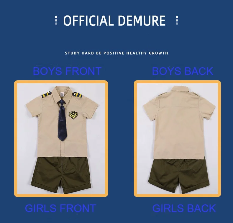 High Quality School Uniform White Blouse Peter Pan Collar Girls School Uniform Skirts Kids School Uniforms Set