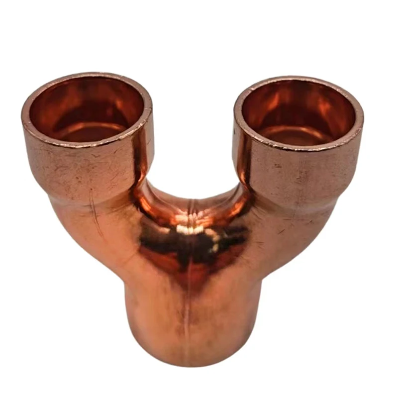 Copper Welding Joint Y Sharp Tee Reducing 3/4*7/8*3/4 Inch ID For Refrigeration