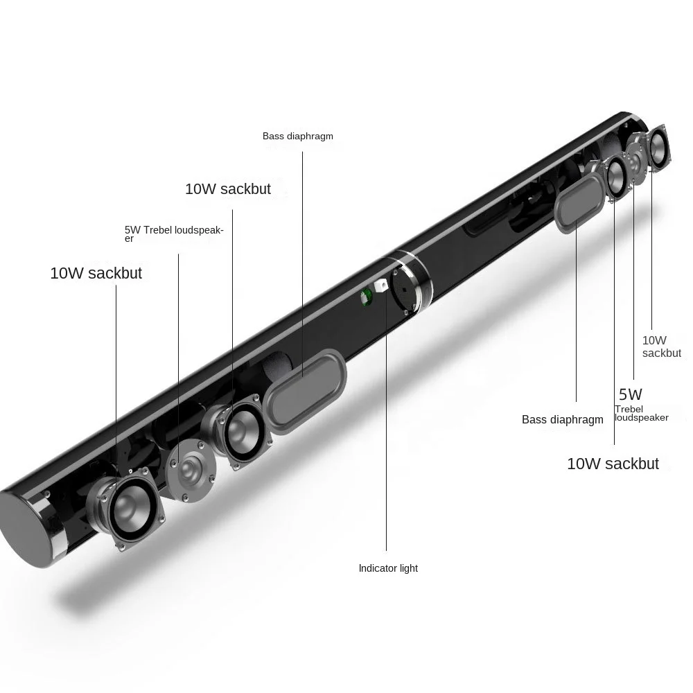 Саундбар s oundbar сабвуфер для телевизора домашняя беспроводная акустическая система echo wall домашнего кинотеатра