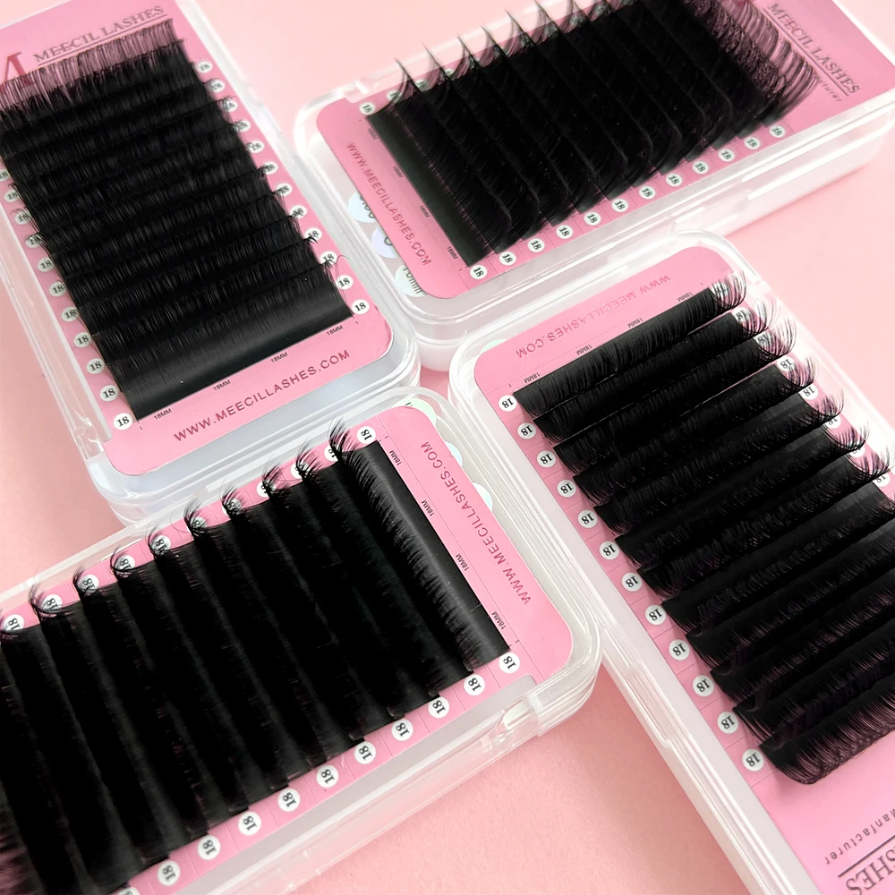 High Quality Cashmere Lash Extensions Custom Lash Tray 0.03 0.05 0.07 Soft Light 25mm Custom Lash Tray