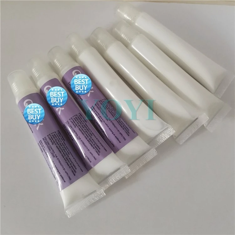 Crazy hold tube super lace glue OEM hair extension tools lace bolded strong hold lace glue tube