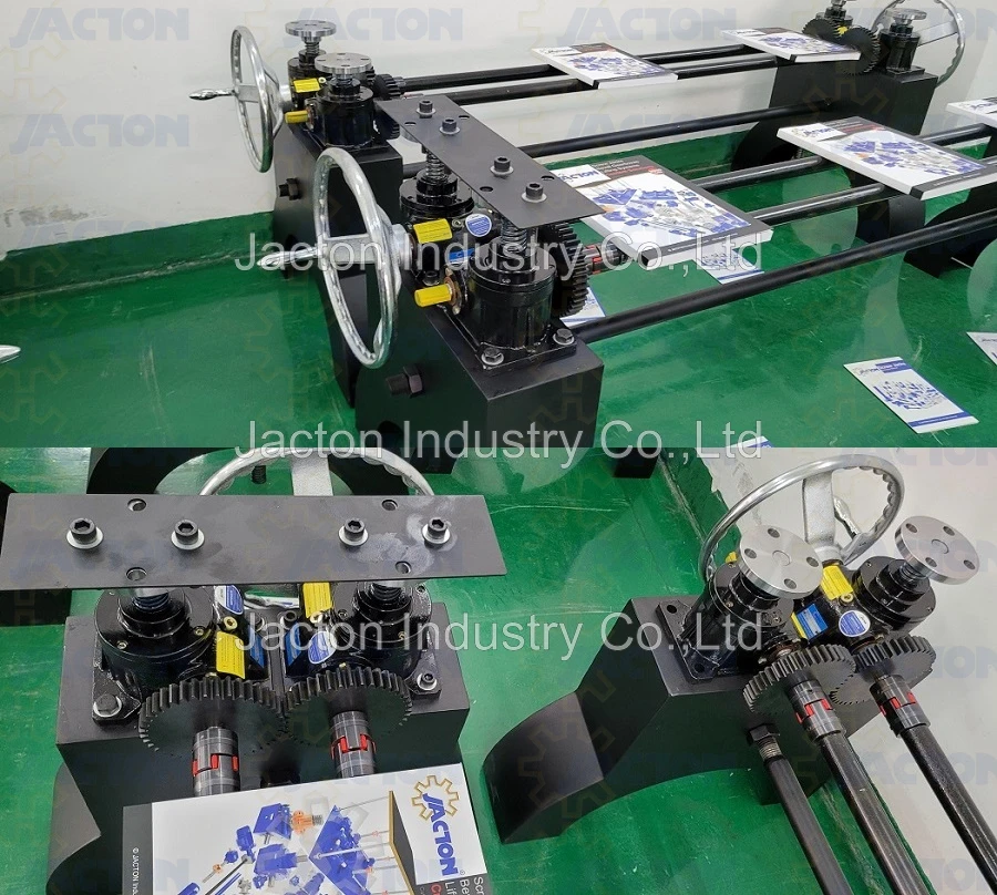 vintage industrial crank dinning table base lift mechanism hand wheel screw jack lift