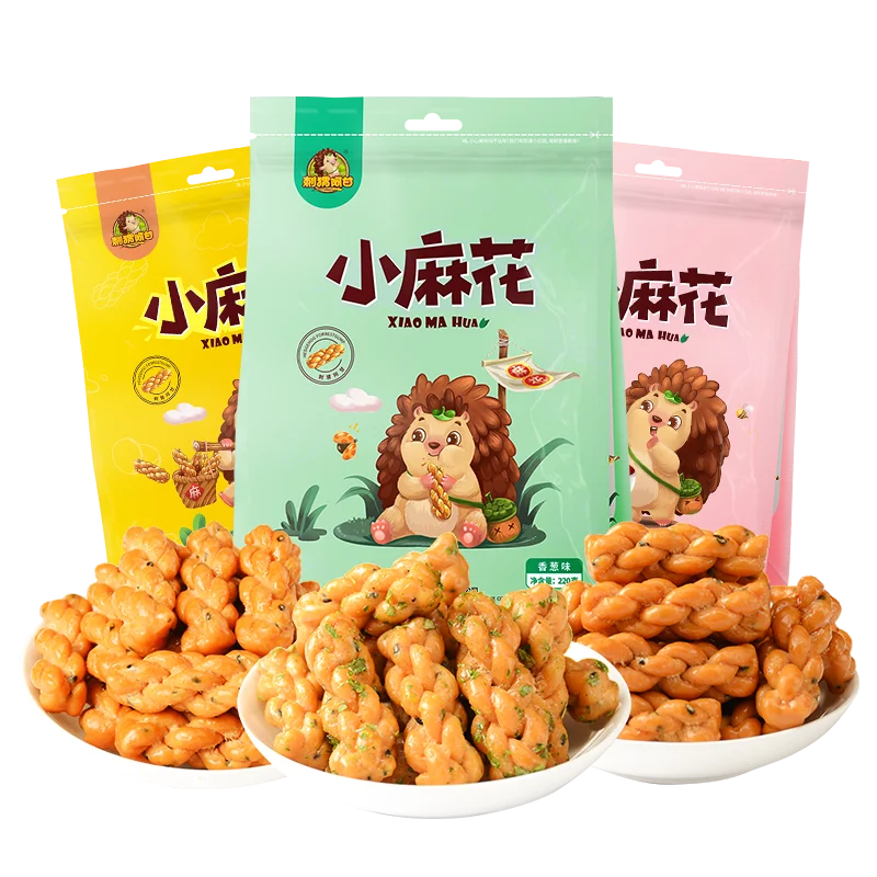 Leisure food afternoon tea Small twist pastry (sesame flavor/scallion flavor/caramel flavor) healthy snacks with ISO standard