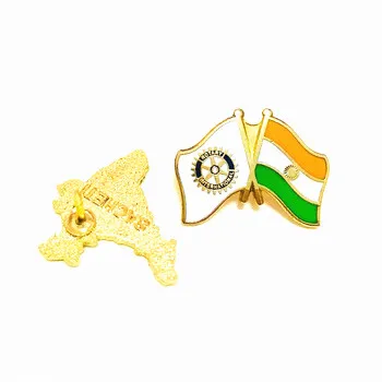 Custom flag pin hard enamel India national flag lapel pin