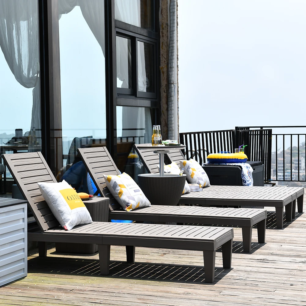 New arrivals outdoor pool lounger back adjustable summer beach chairs chaise lounge