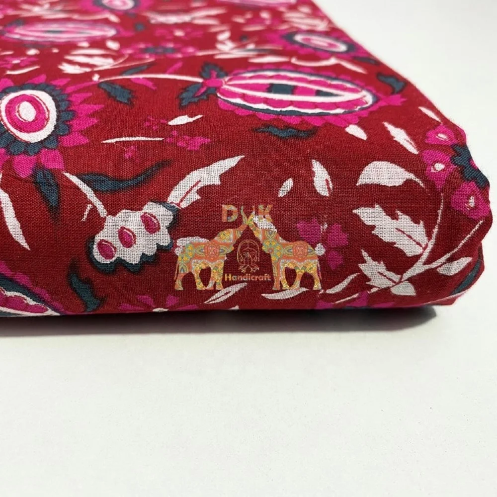 Hot Sales Cotton Dabu floral Dabu Custom Traditional Printed Fabric For Dress And Clothing Fabric