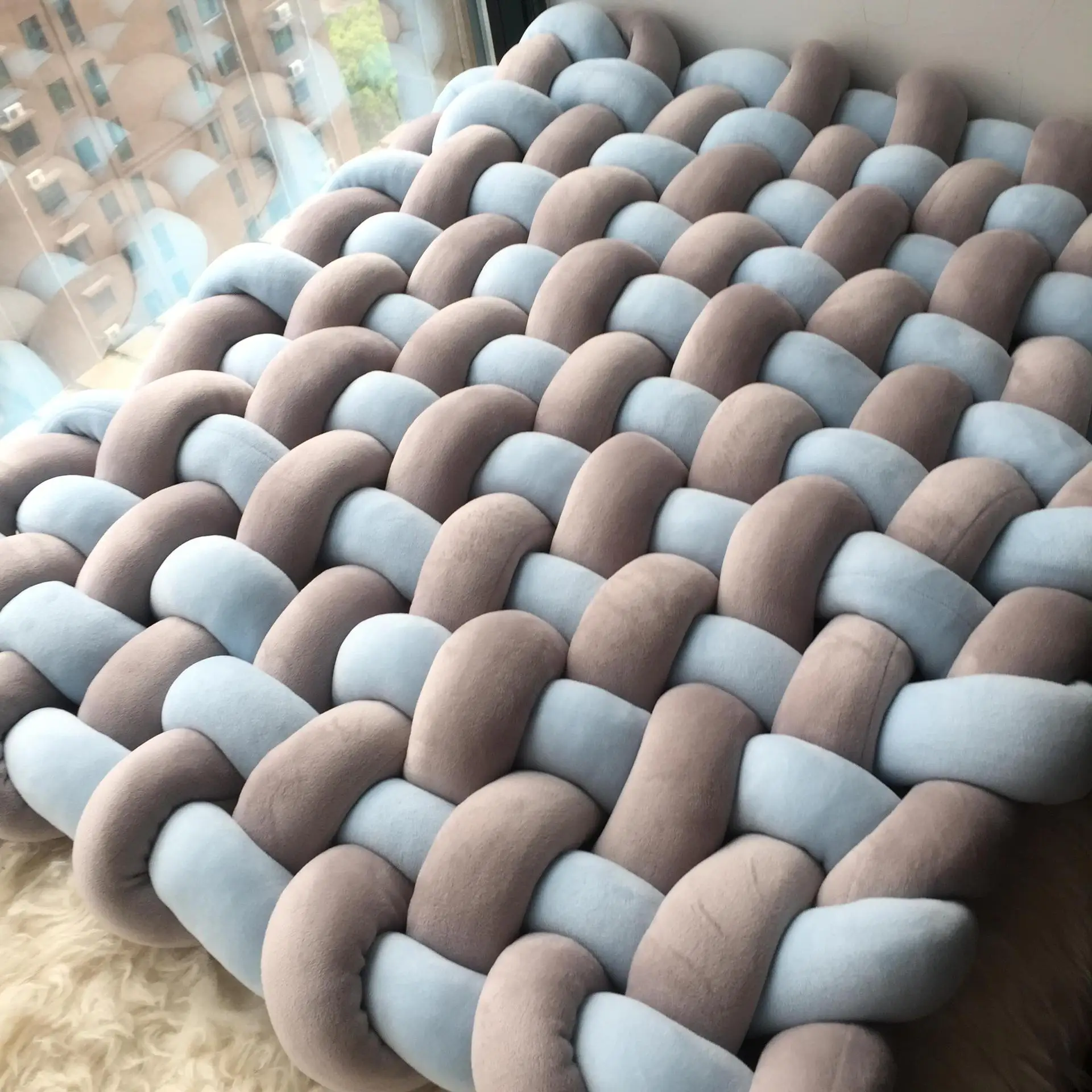 INS узел Твист ручной работы Альпинизм Противоскользящий коврик подушка для новорожденных реквизит для съемки декоративный коврик