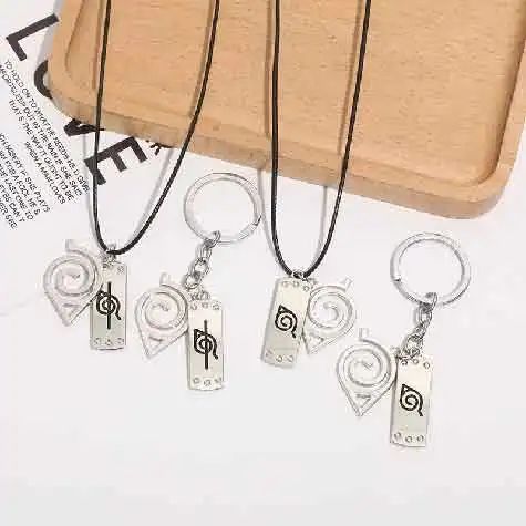 anime Leaf Village Kakashi necklace narutos Ninja Cosplay kunai Akatsuki red cloud Pendant Necklace