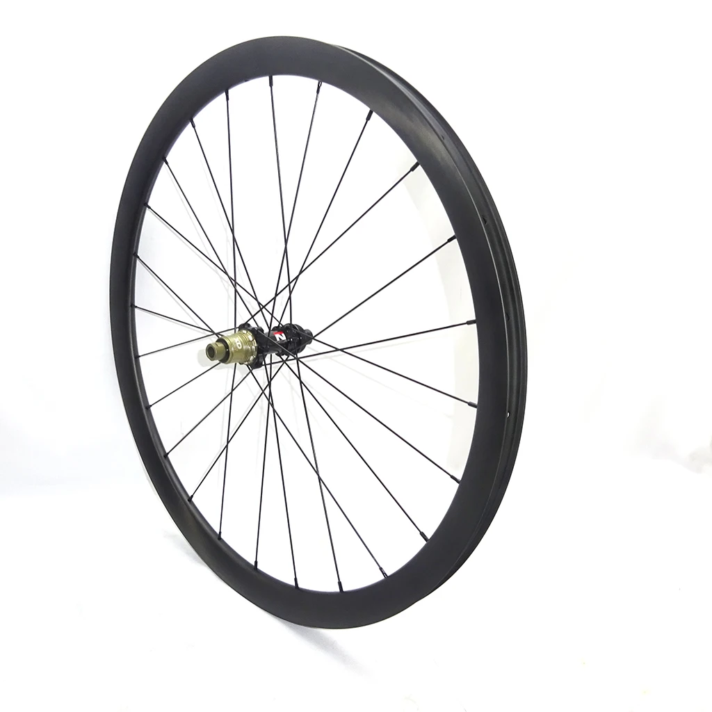 7-Tiger 35mm Customized Gravel Bike Cyclocross Cycle Carbon Wheels Disc Brake Center Lock Type Tubeless Tire