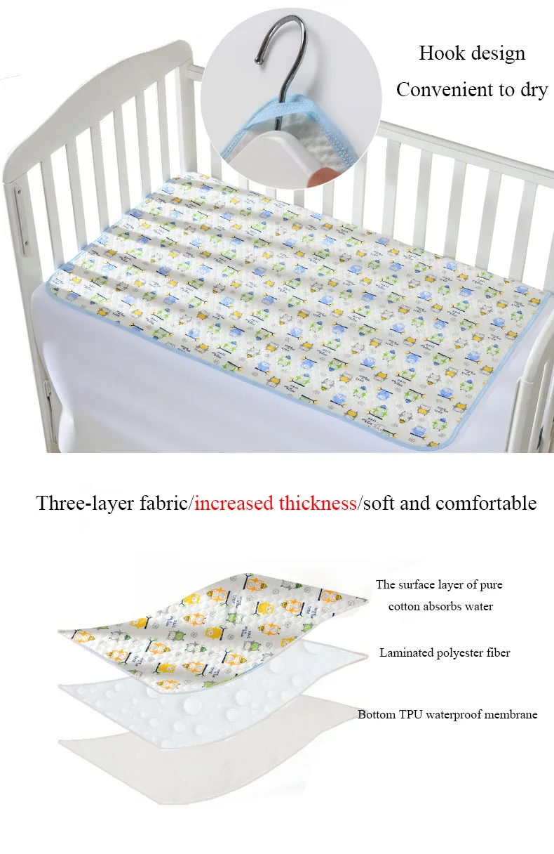 Custom Waterproof Baby Diaper Changing Pad Cover Waterproof Changing Pad Changing Pad