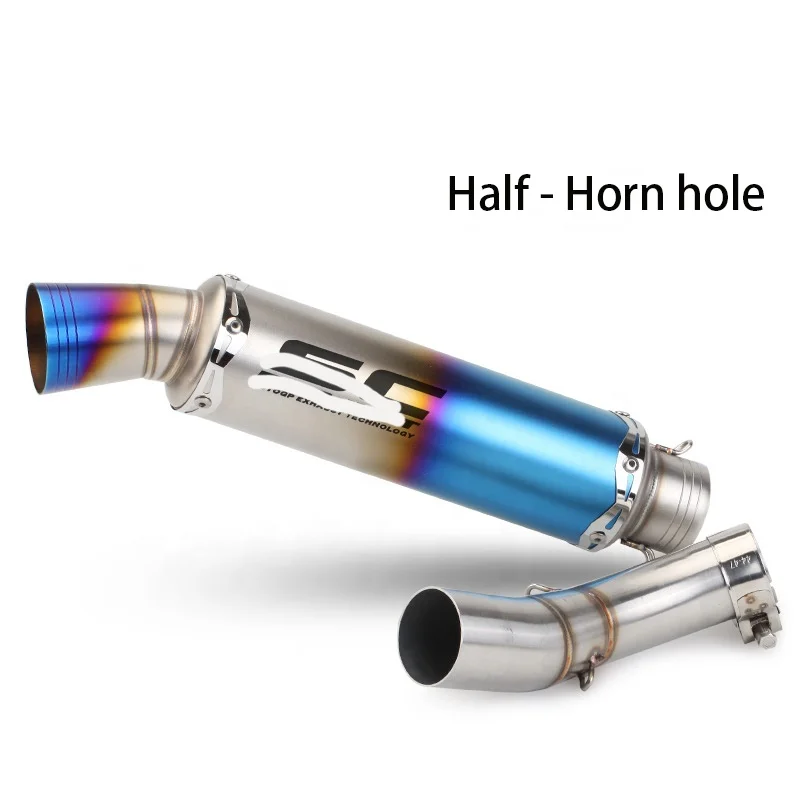 REALZION Motorcycle Stainless Steel Carbon Fiber Exhaust Muffler Pipe Suit For YAMAHA YZF-R25 2013-2015