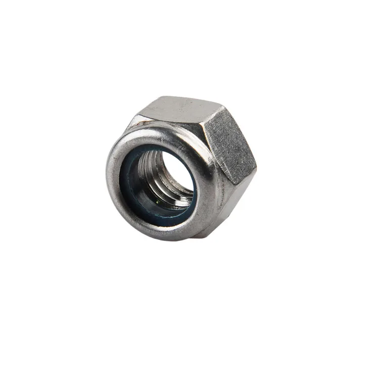 Stainless steel M8 M10 M12 Hexagonal nylon lock nut DIN985 Nylon Insert Lock Nut Nylock Nut