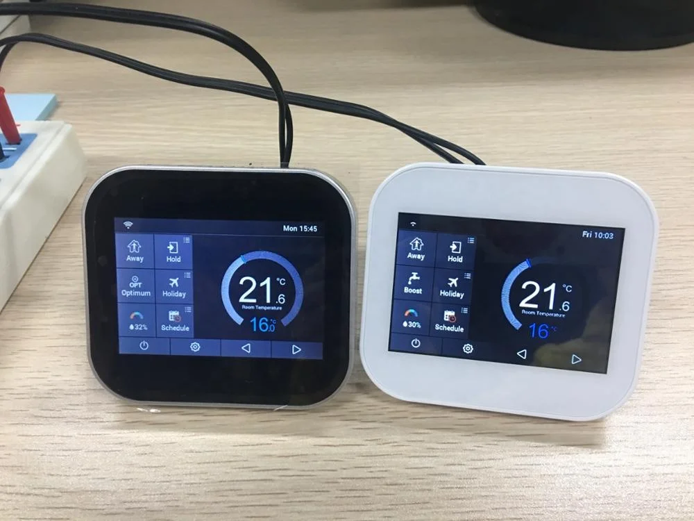 Wifi  APP control Programmable Modbus TCP RS485  room digital FCU Modulating valve 4 pipe thermostat