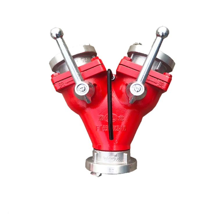 TL Hot Sale 2 Ways Fire ontlets aluminum/brass Dividing Water Breeching