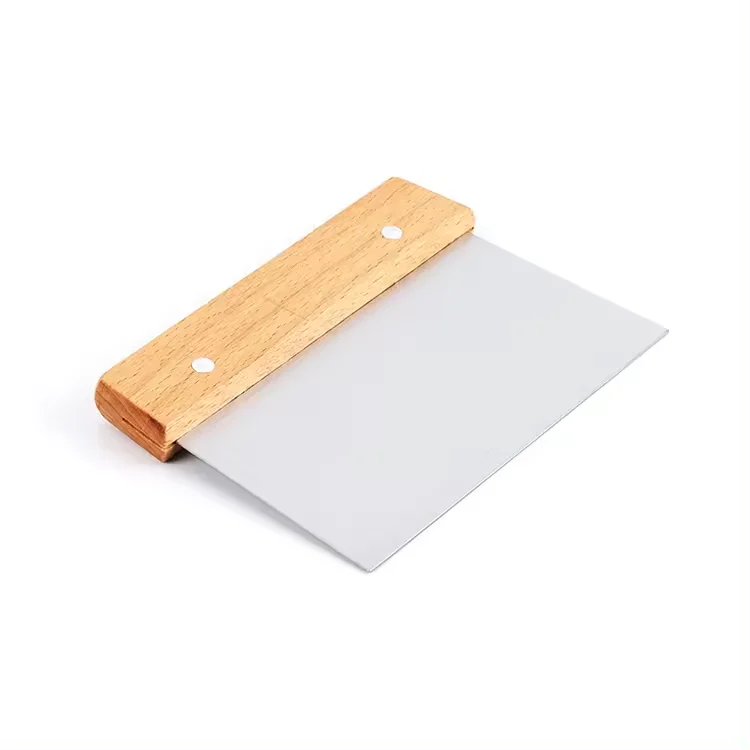 New Stainless Steel Dough Scraper Cutter with Wood Handle Dough Divider for Baking & Pastry for Pizza and Bread