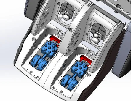 SL track guide rail 3D or 4D movement massage chair with 22pcs air bags