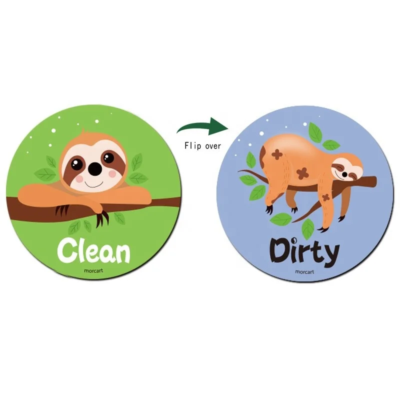 Custom Printing Double Sided clean dirty dishwasher magnet